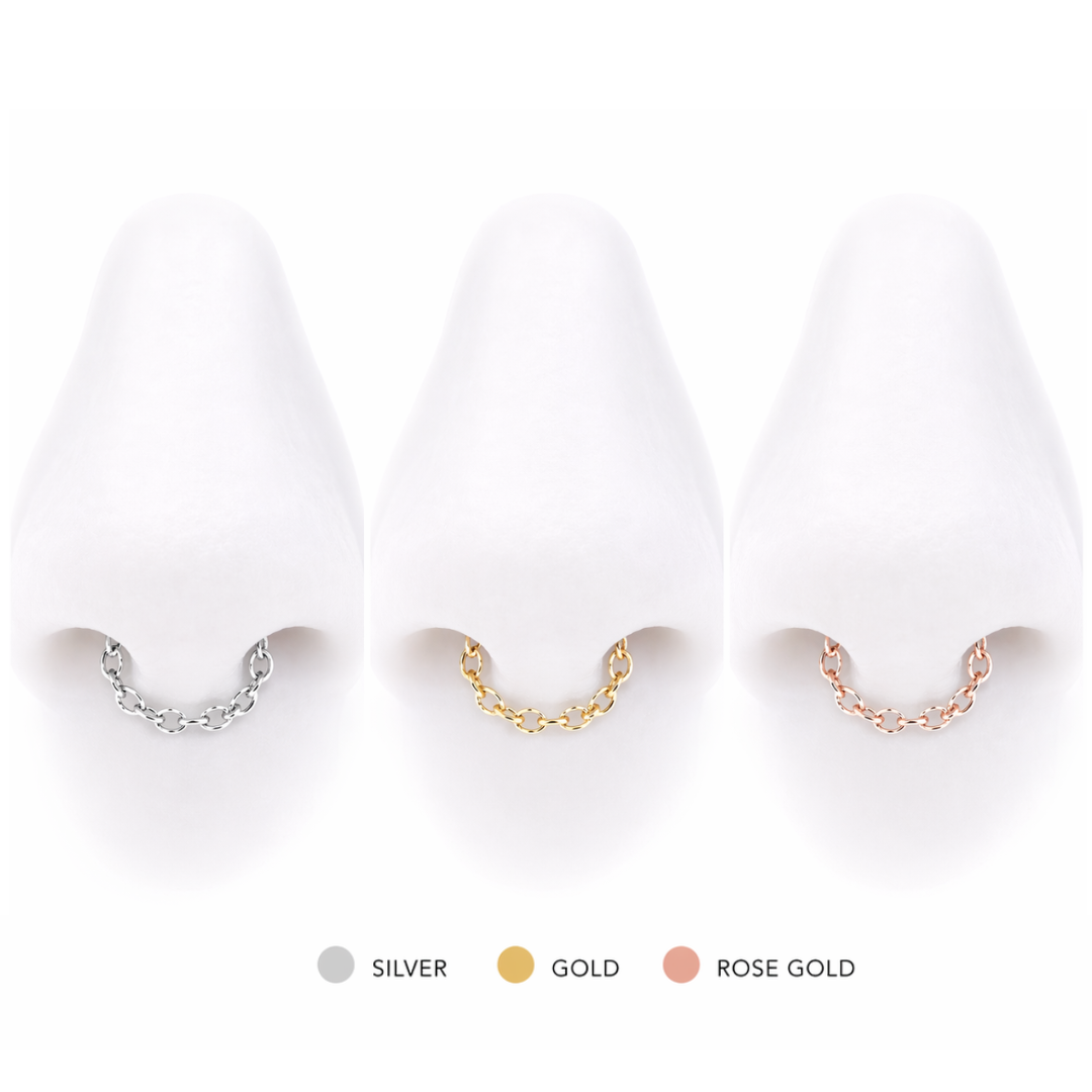 The nōz Chain — For Healed Septum Piercings